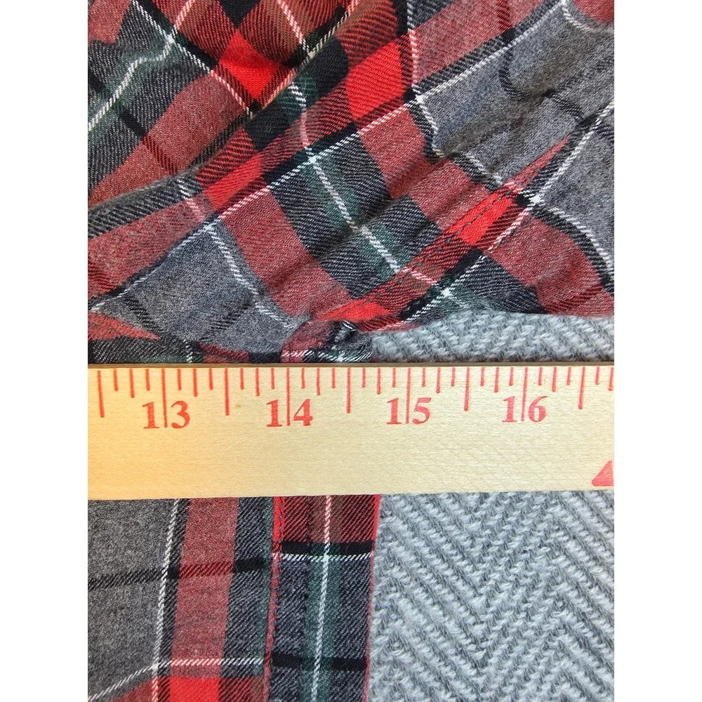Carters Boys Red Grey Plaid Flannel Button Down Shirt Size 8 3J216610
